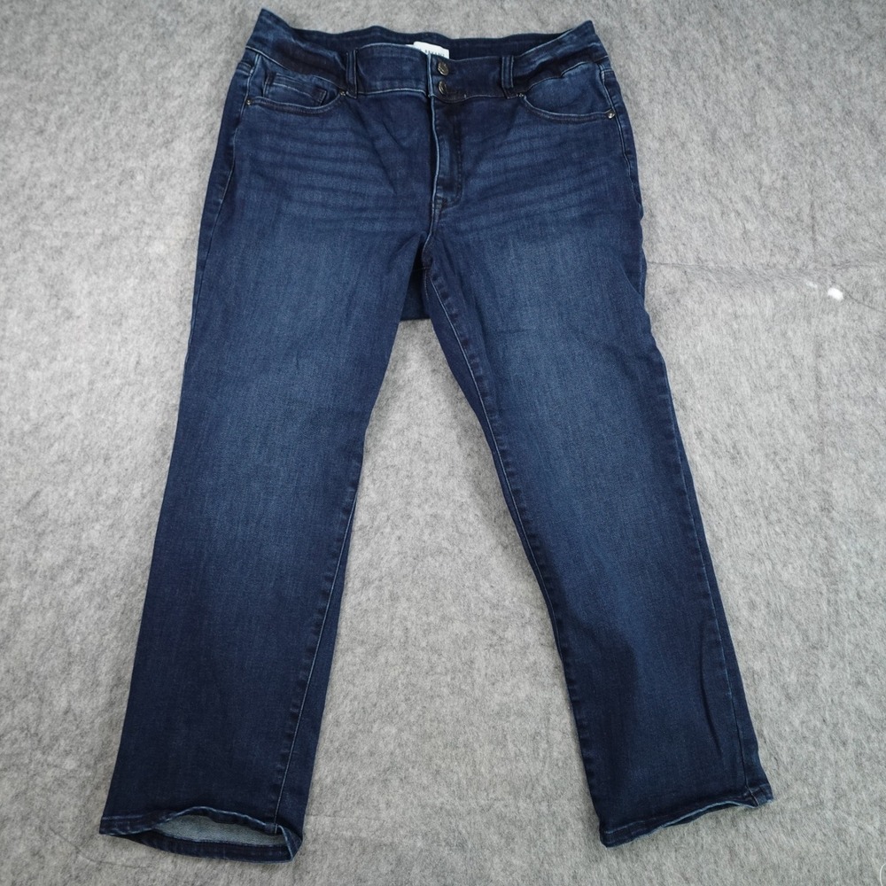 Lane Bryant Jeans Women 18 Petite Blue Flex Magic High Rise Straight Leg
